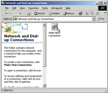 Network and DUN Connections Window